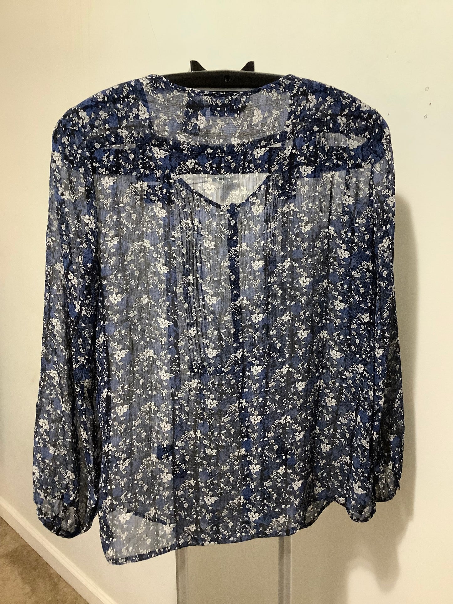 Floral blue blouse