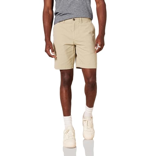 Amazon Essentials Men's Slim-Fit 9" Short, Khaki Brown, 34