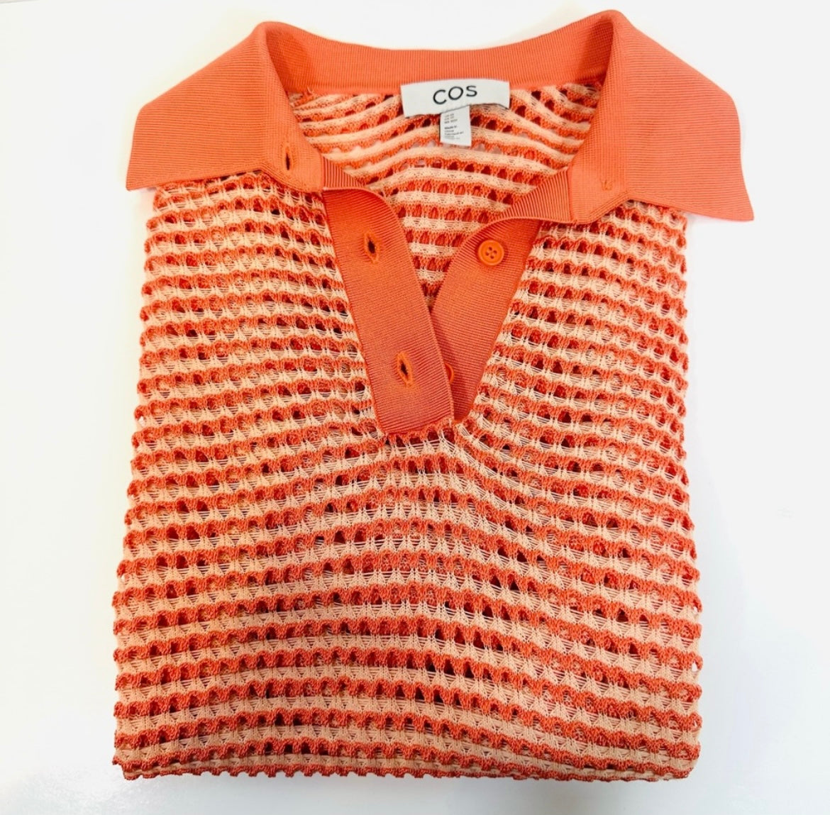 COS
Open-Knit Polo Shirt