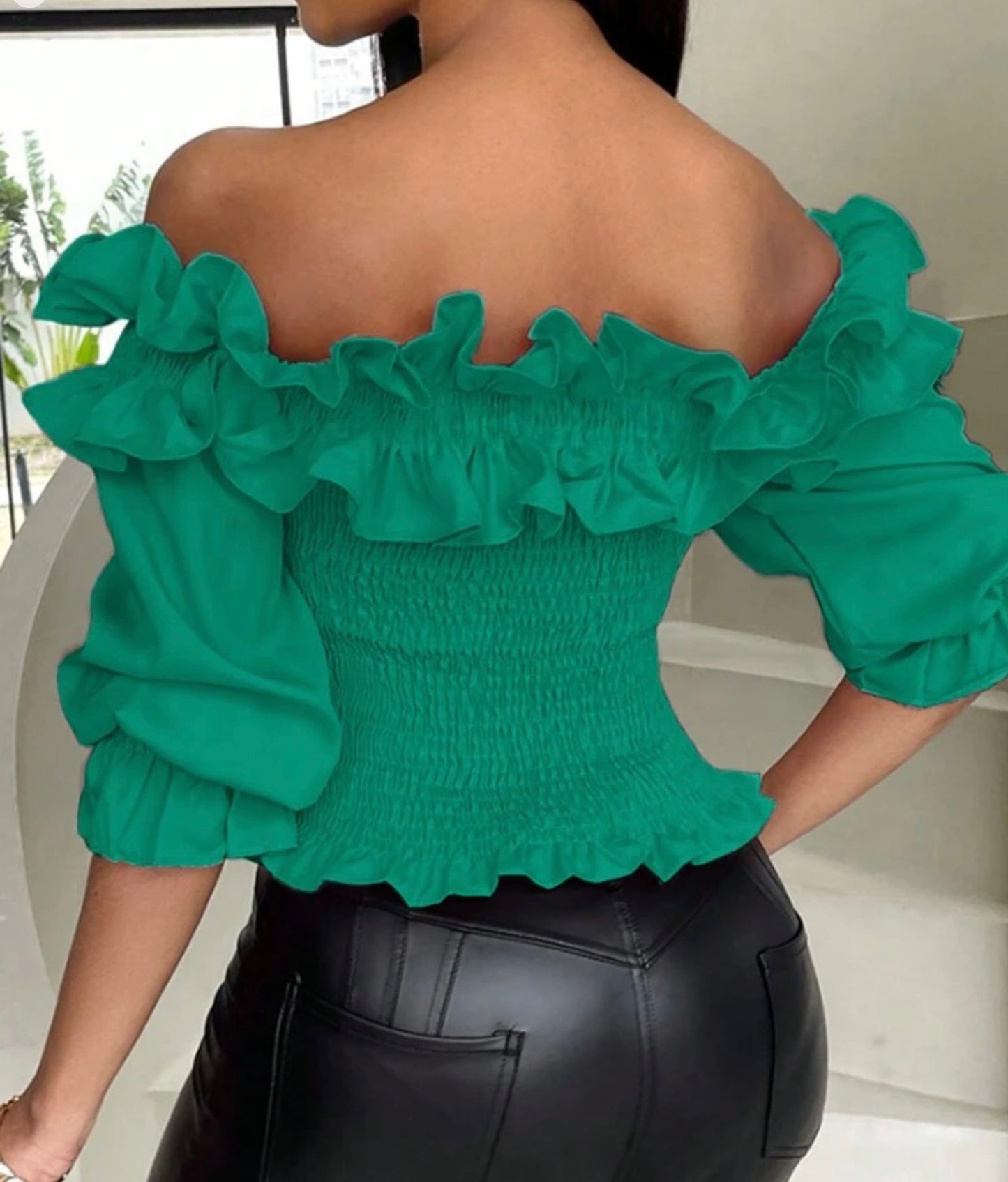 Privé Summer Casual Ruffle Trimmed Off Shoulder