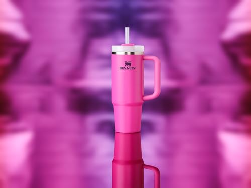 Stanley Quencher H2.0 FlowState Stainless Steel Vacuum Insulated Tumbler with Lid and Straw for Water, Iced Tea or Coffee, Smoothie and More, Fuchsia, 30oz