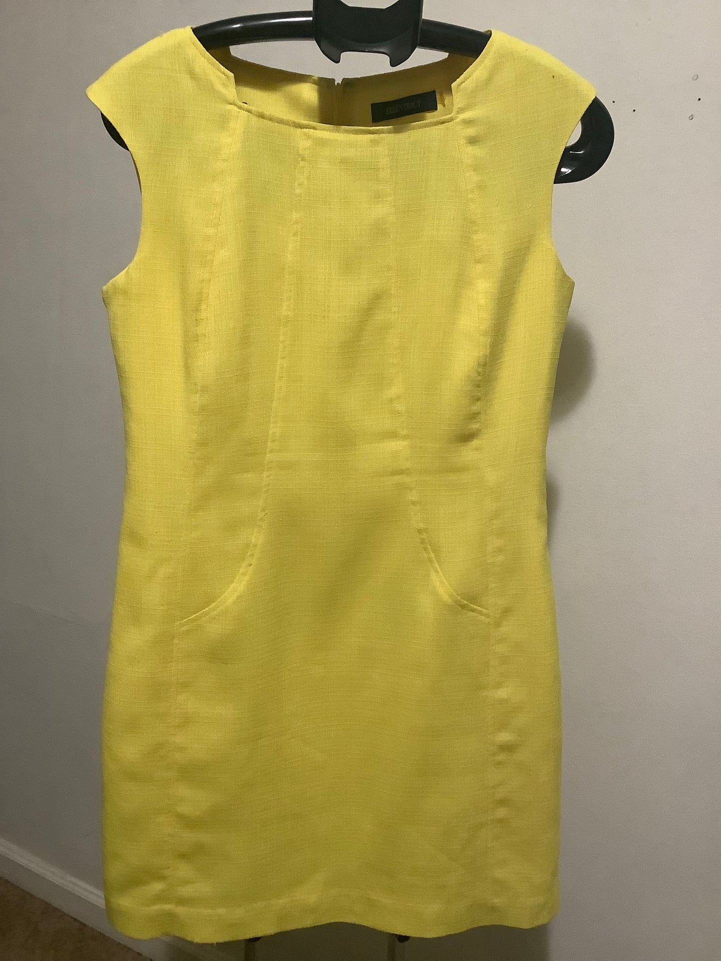 Ellen Tracy Sleeveless Sheath Dress in Yellow