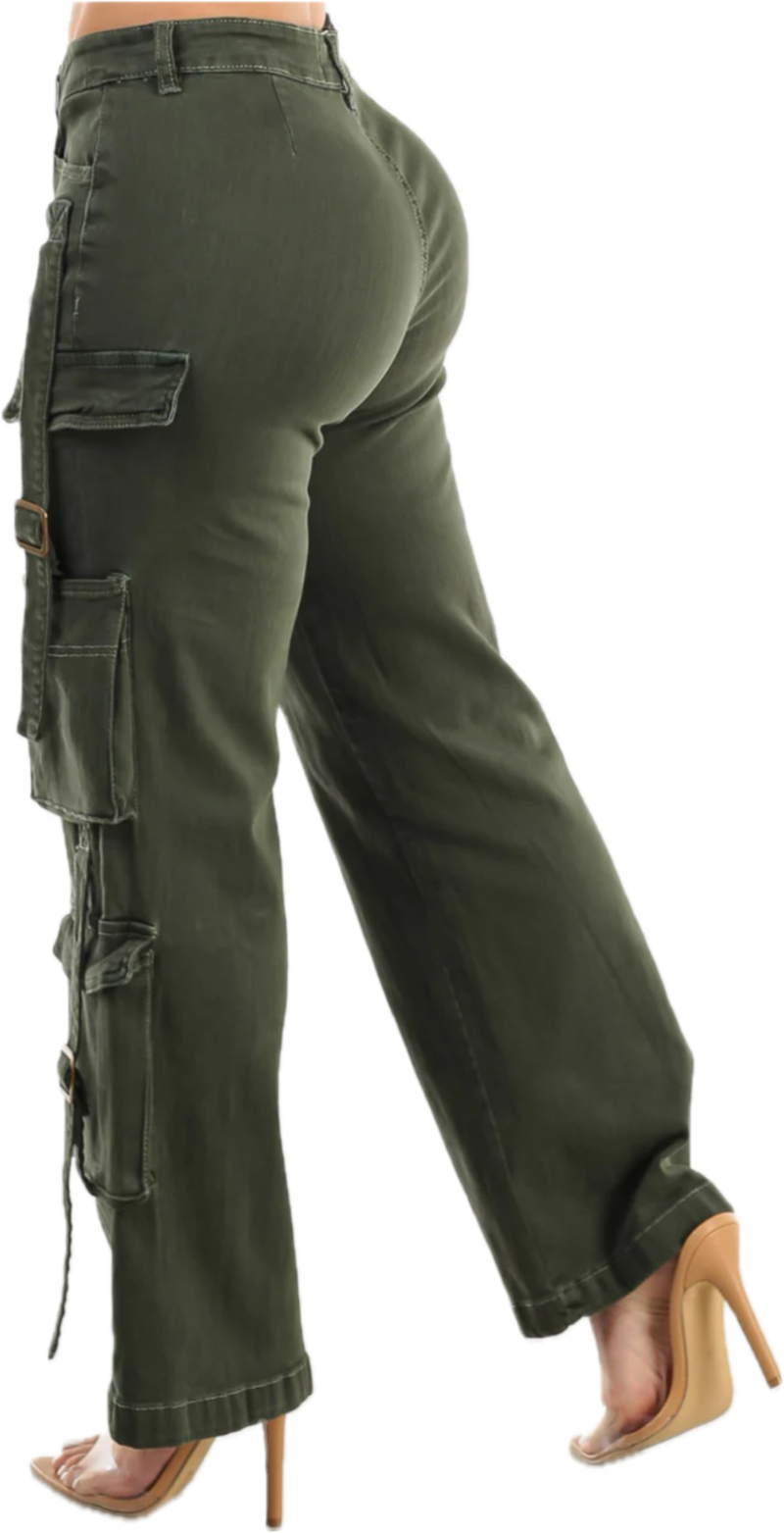 Butt Lifting Straight Wide Leg St..