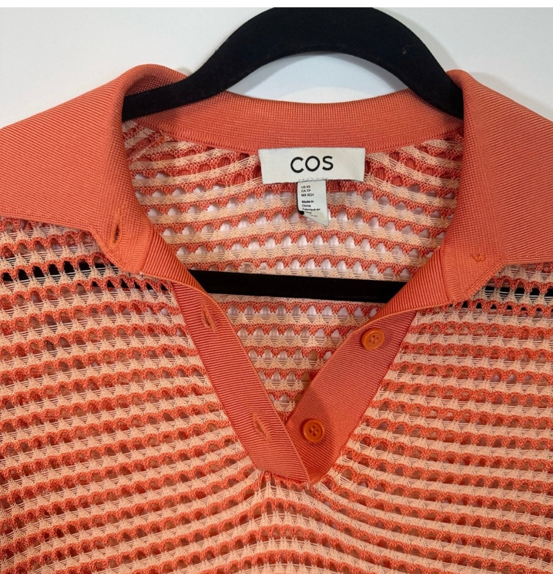 COS
Open-Knit Polo Shirt