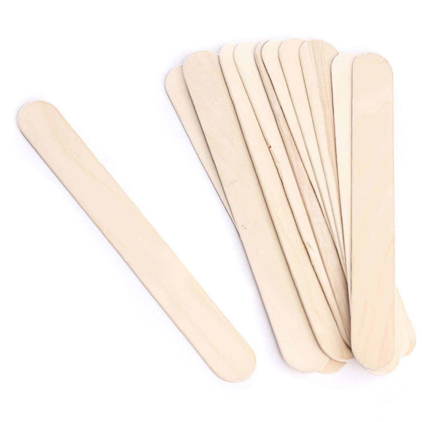 KTOJOY 8”100Pcs Jumbo Wooden Craft Sticks Wooden Popsicle Craft Sticks Stick Treat Sticks Ice Pop Sticks for DIY Crafts,Home Art Projects, Classroom Art Supplies