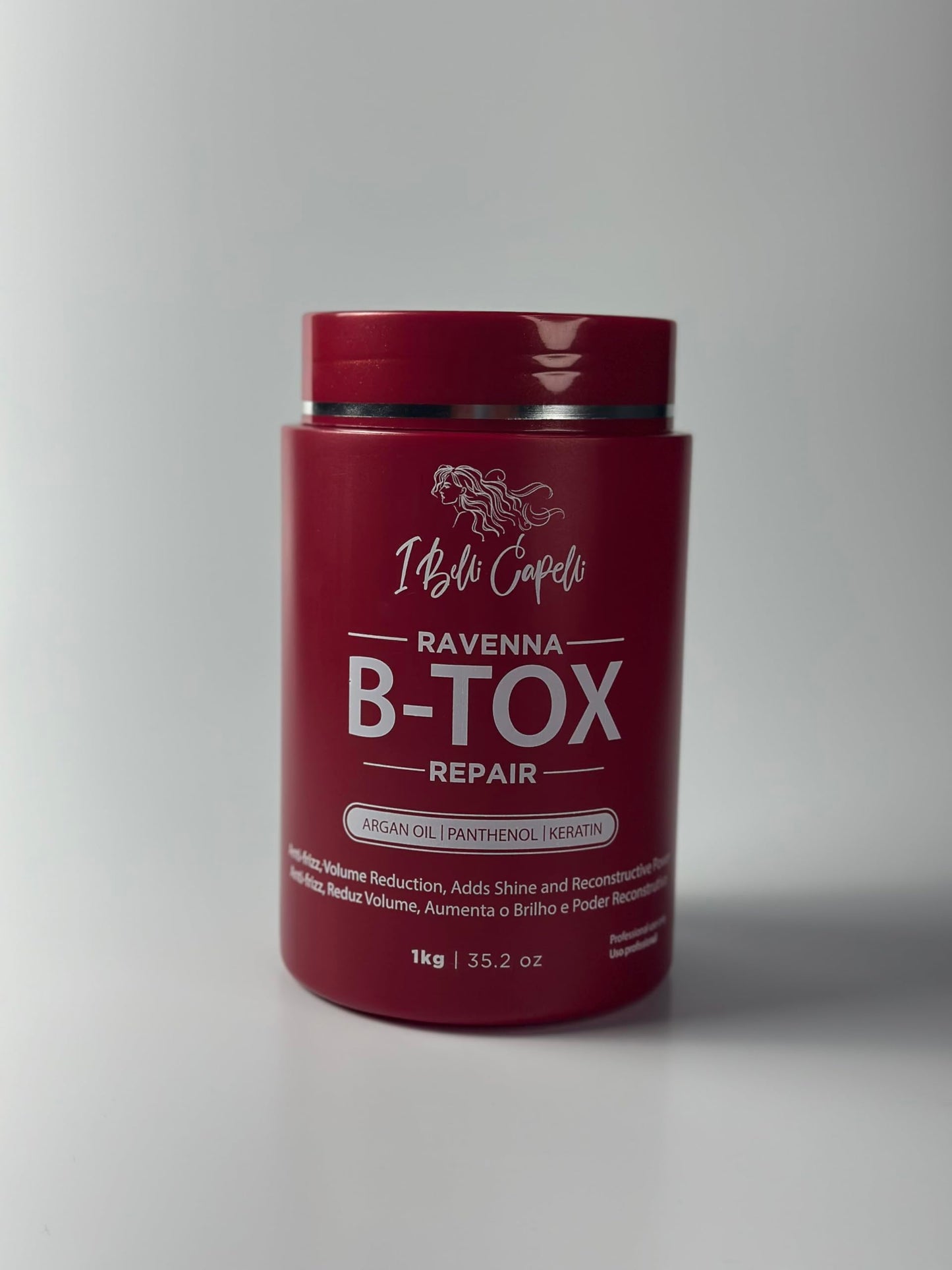 I Belli Capelli Ravenna Repair Hair B-tox -Cirugia Capilar para el Cabello, Formaldehyde-Free- B-tox Capilar Para El Cabello, Long Lasting Anti-Frizz, Smoothing, B-tox Hair Treatment 35.2 oz(1kg)