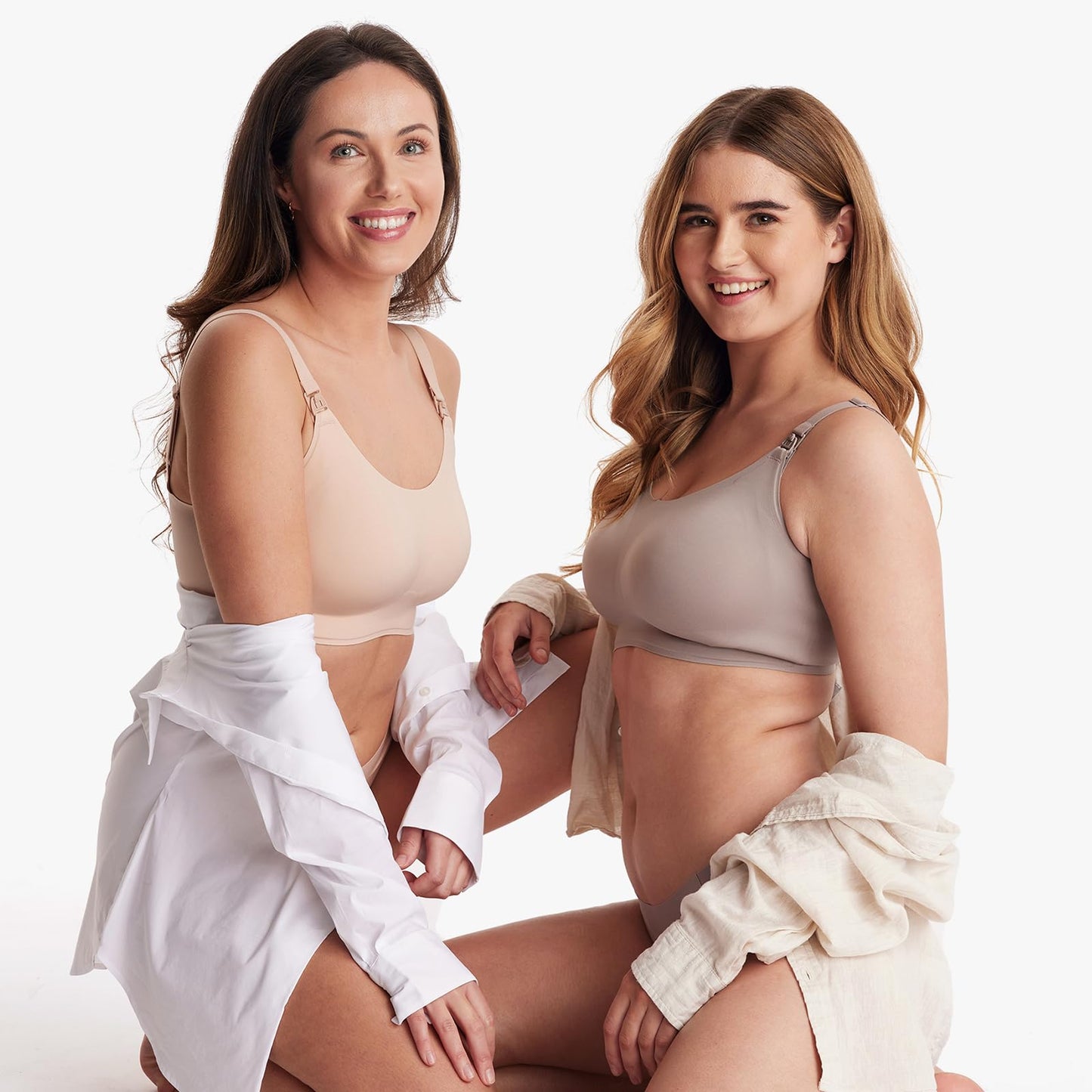Momcozy Nursing Bras for Breastfeeding, FB039 Comfort Support Seamless Maternity Bra, Pregnancy Sleep Bralette, Full-Coverage