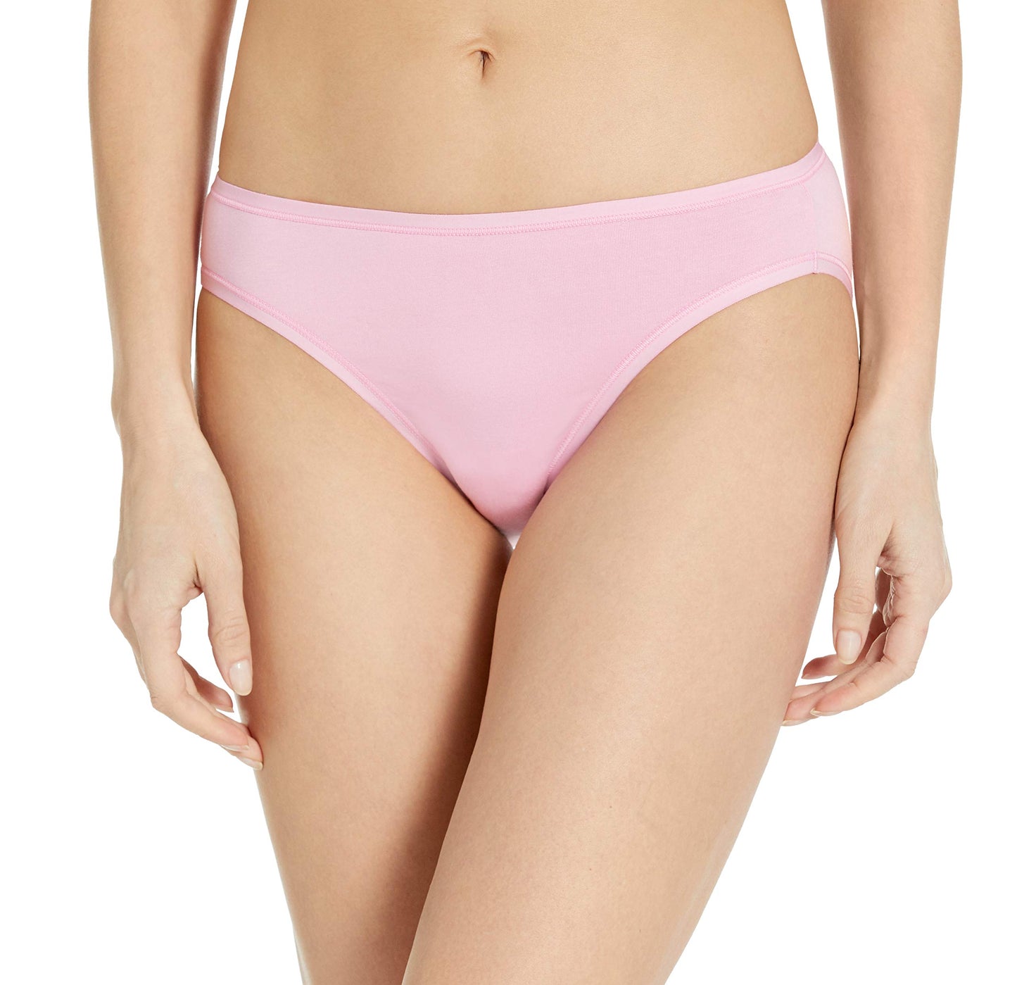 Amazon Essentials Women's Cotton Bikini Brief Underwear (Available in Plus Size), Pack of 6, Black Floral/Blue/Lilac/Pink/Stripe/White Ditsy Floral, Large