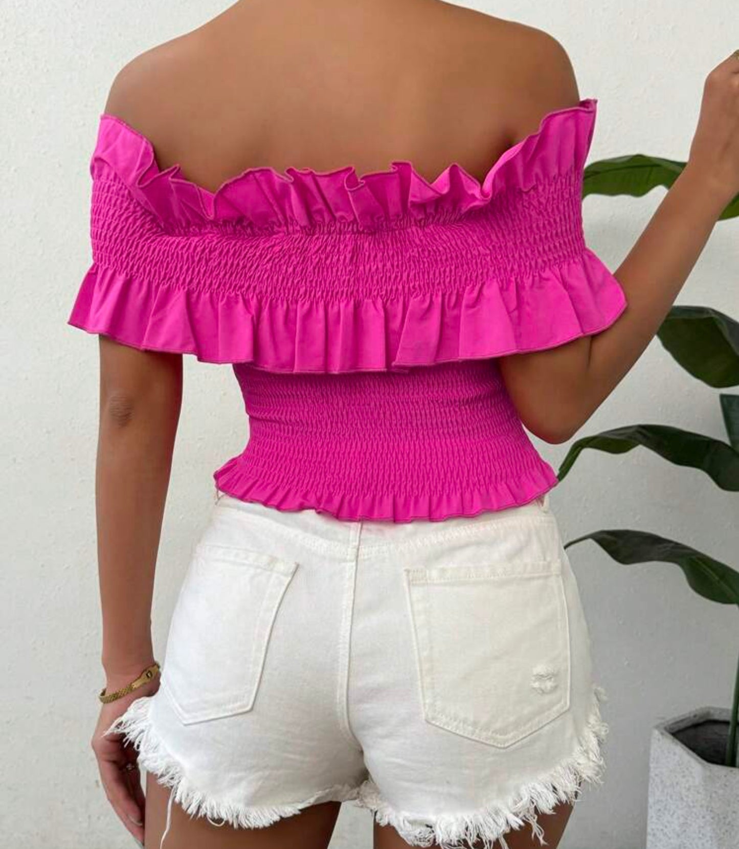Essnce Women's Solid Color Off-Shoulder