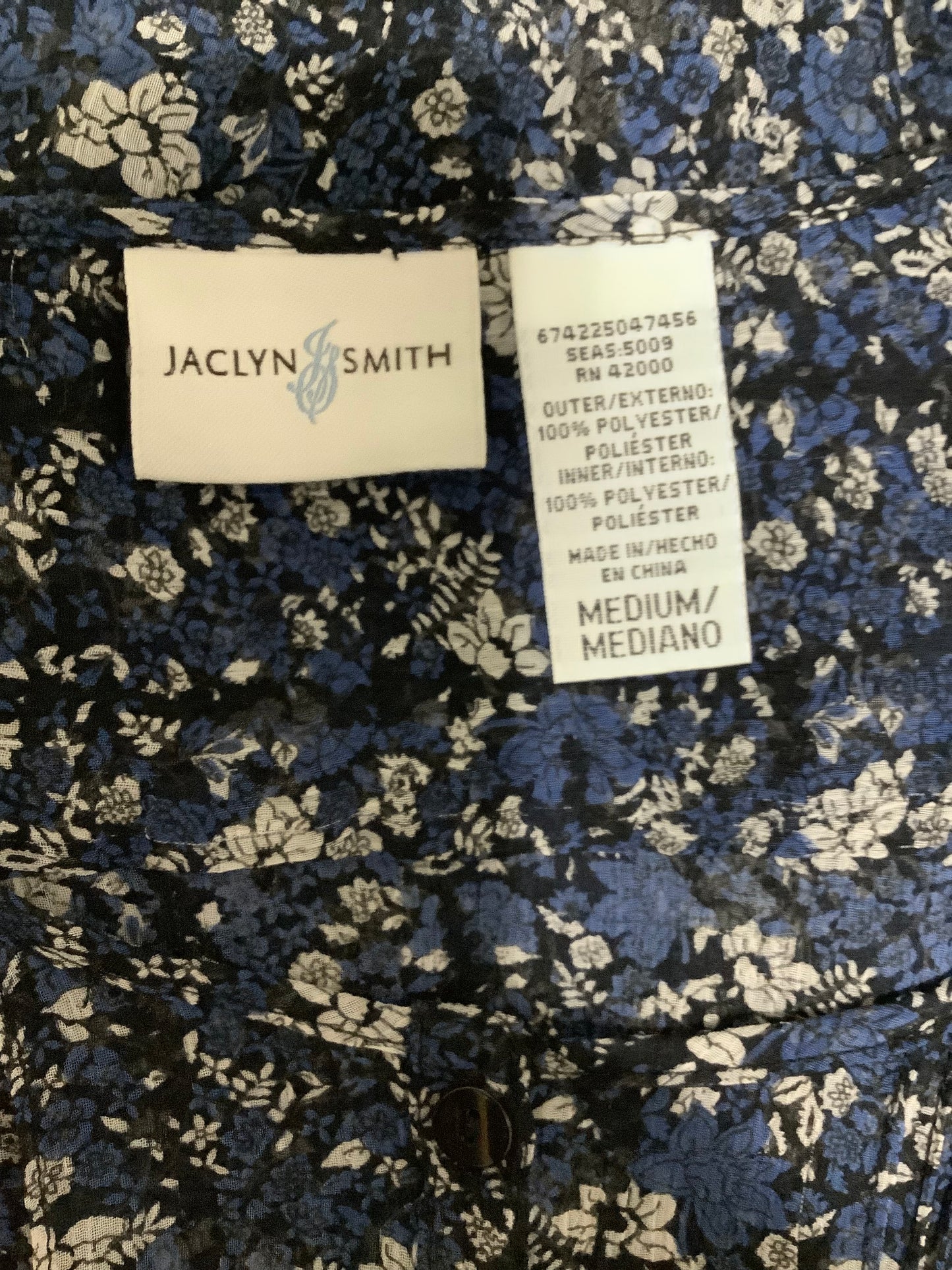 Floral blue blouse
