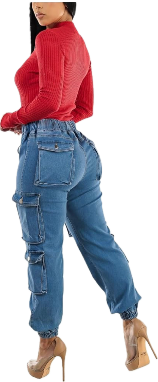 Cargo Denim Jogger Jeans