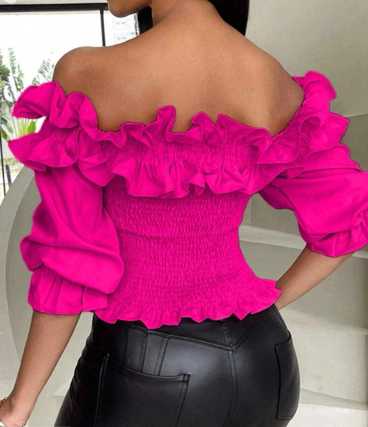 Privé Summer Casual Ruffle Trimmed Off Shoulder