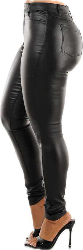 Imitation leather pants