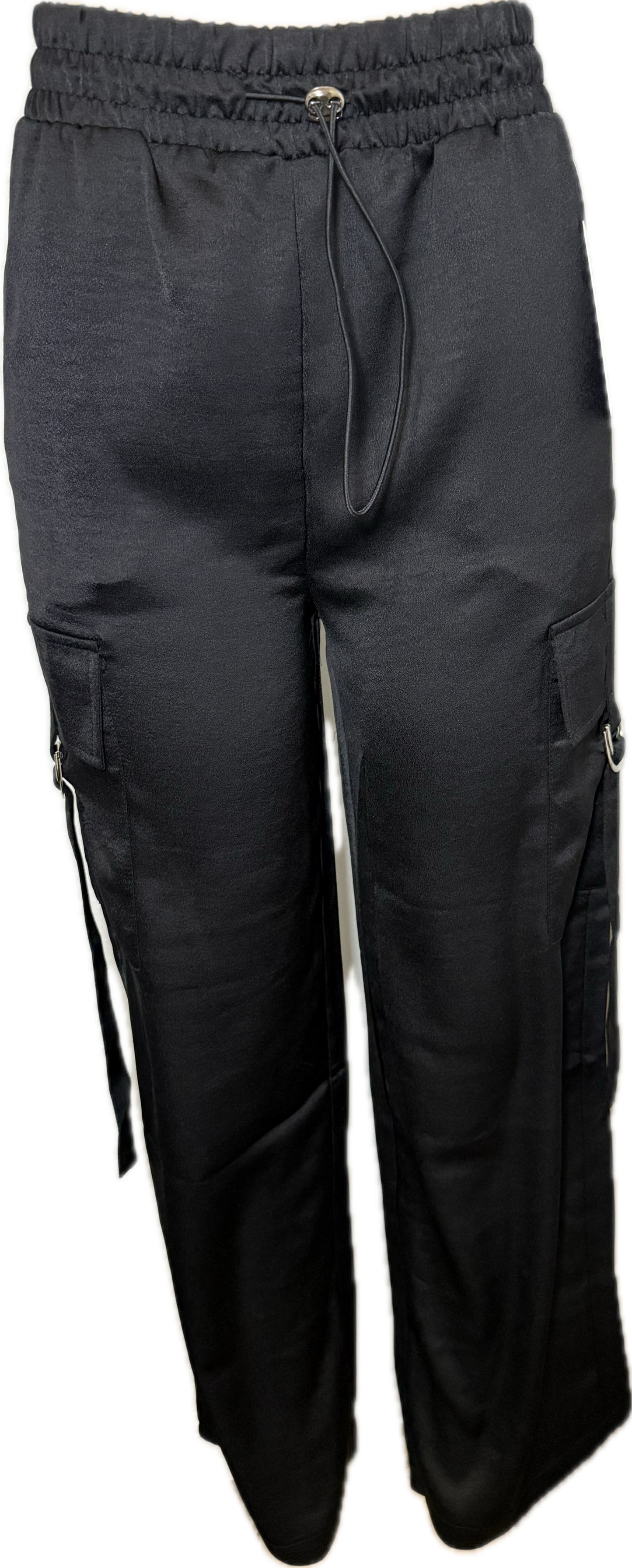 Satin cargo pants