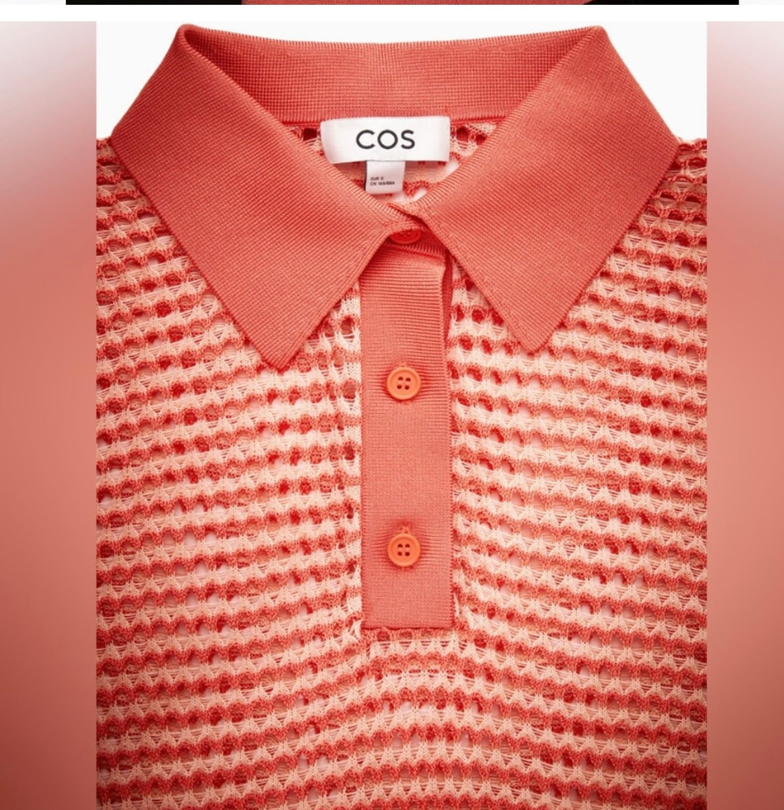 COS
Open-Knit Polo Shirt