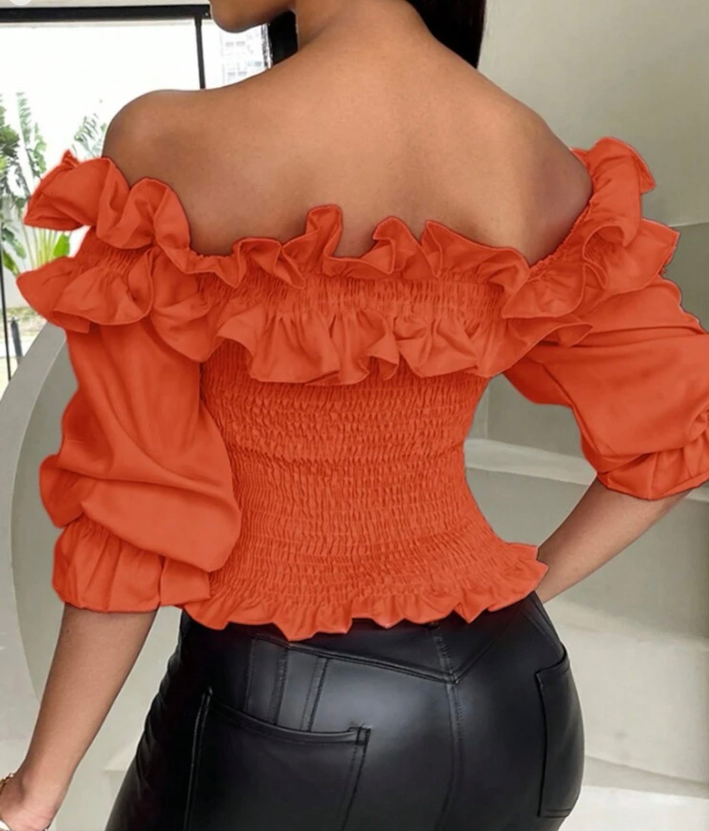 Privé Summer Casual Ruffle Trimmed Off Shoulder