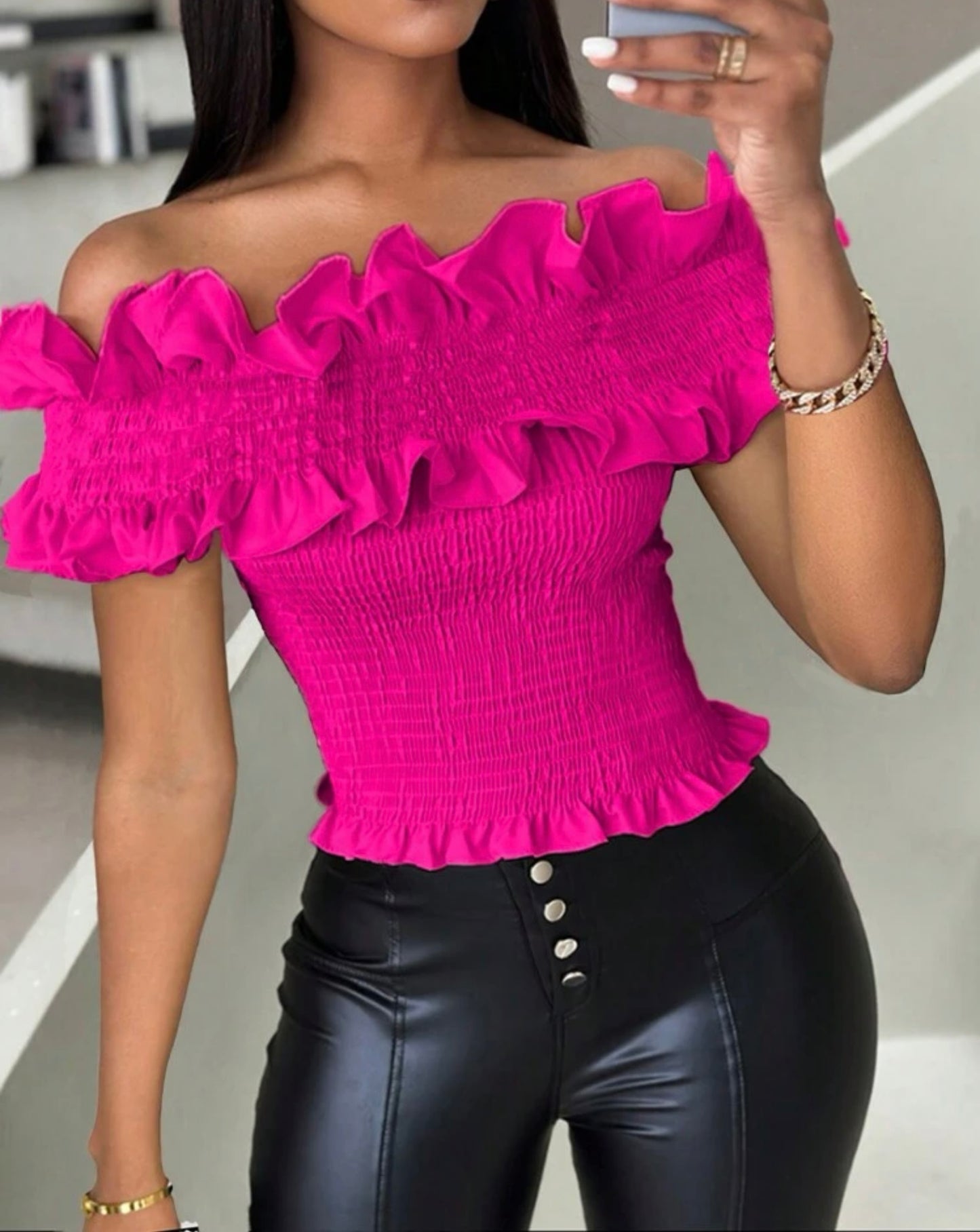 Essnce Women's Solid Color Off-Shoulder