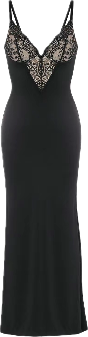 Popilush Shapewear Lace V-Neck Maxi Slip Dress