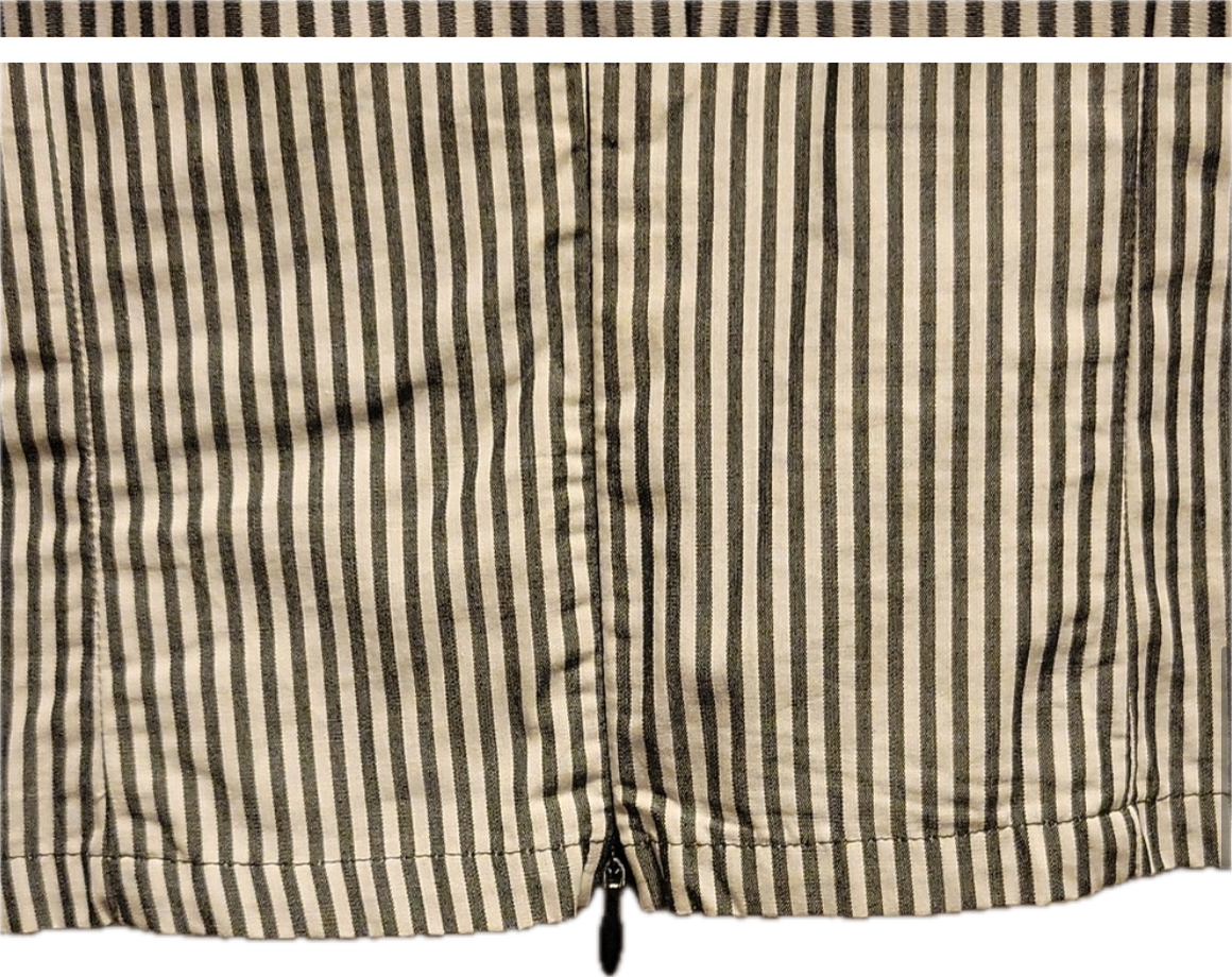 Mine Black and White Stripe Top with Ruffled Sleeve