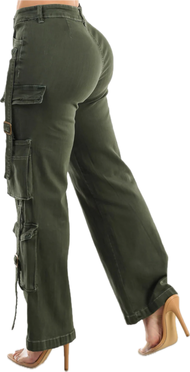 Butt Lifting Straight Wide Leg St..