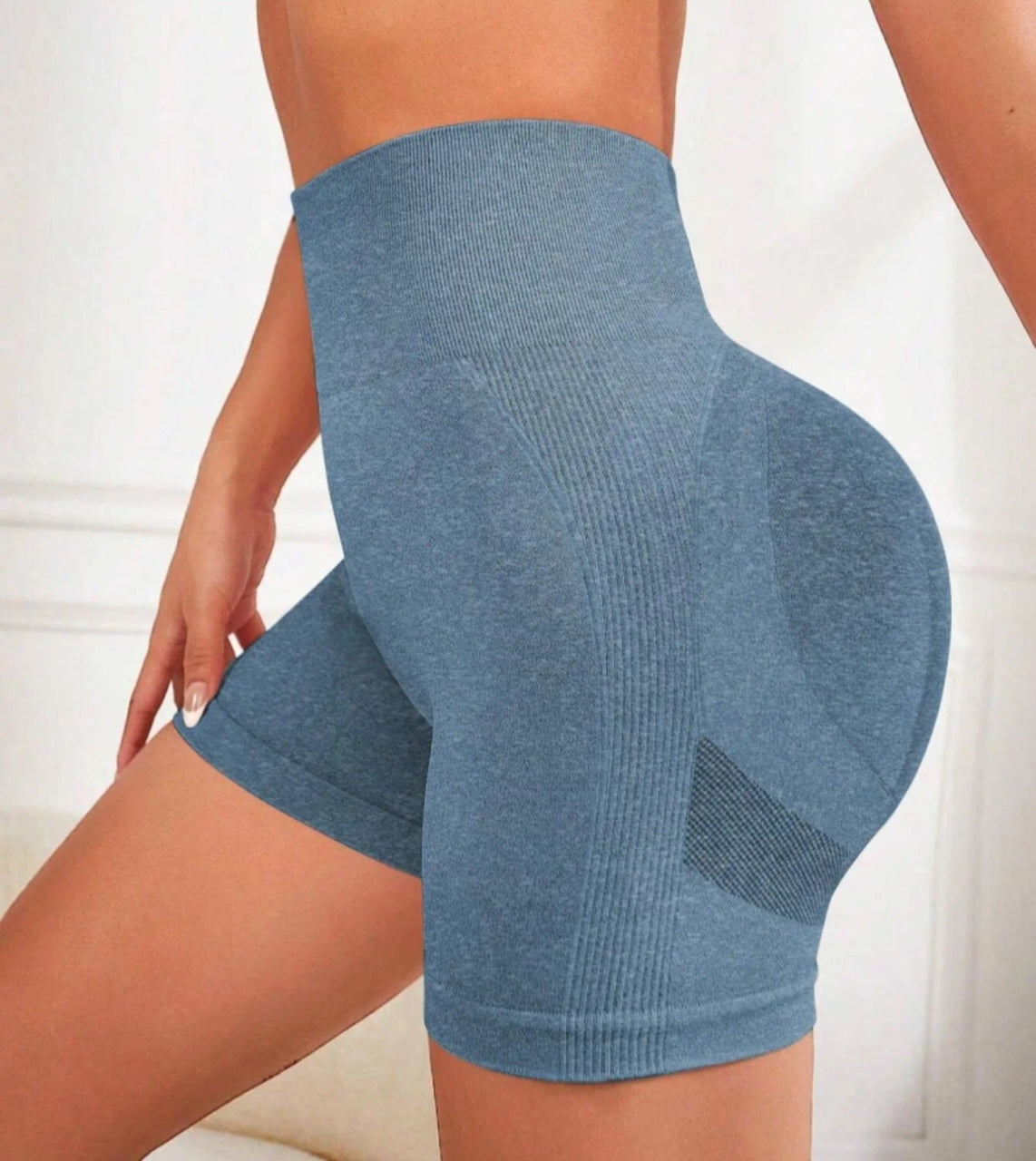 Women's Shorts Solid Color High Waist Sports
