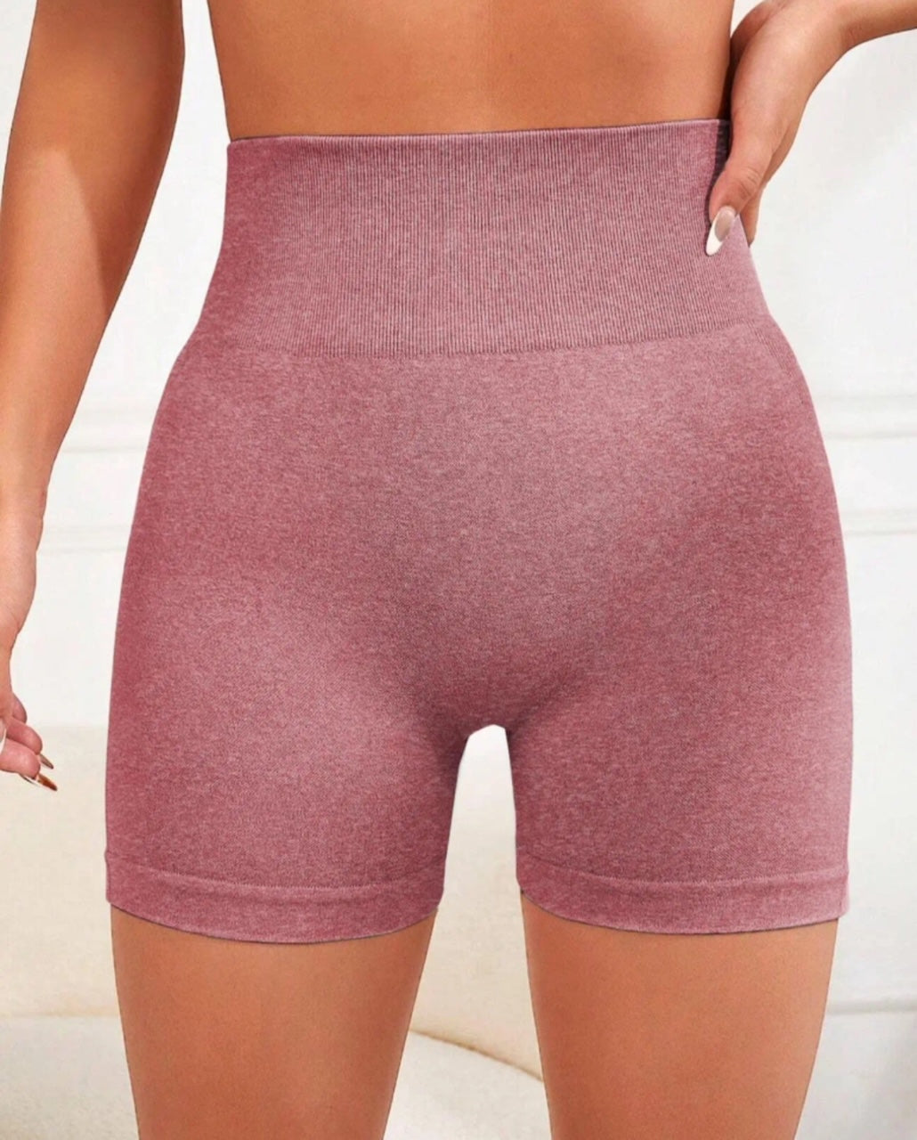 Women's Shorts Solid Color High Waist Sports
