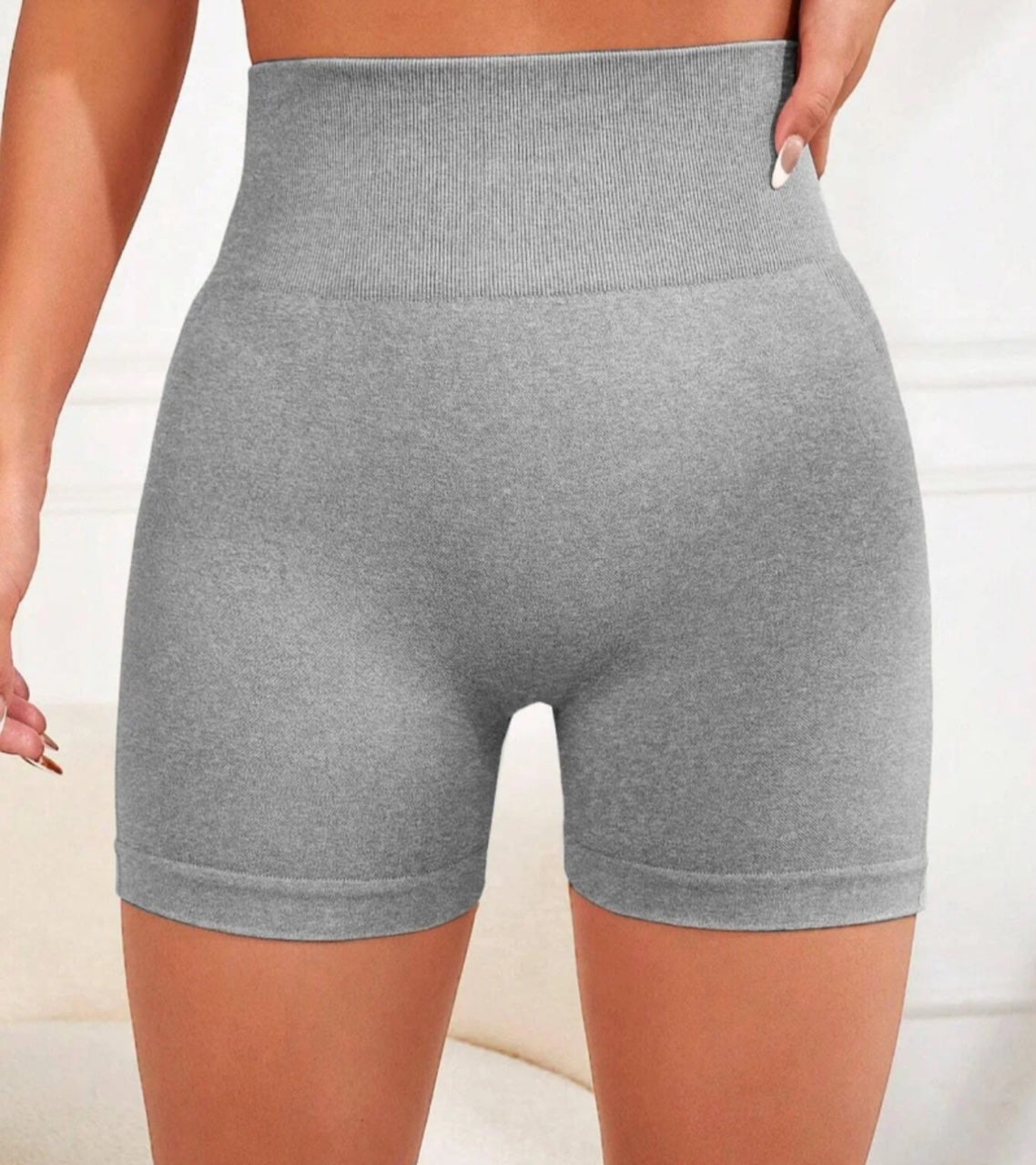 Women's Shorts Solid Color High Waist Sports