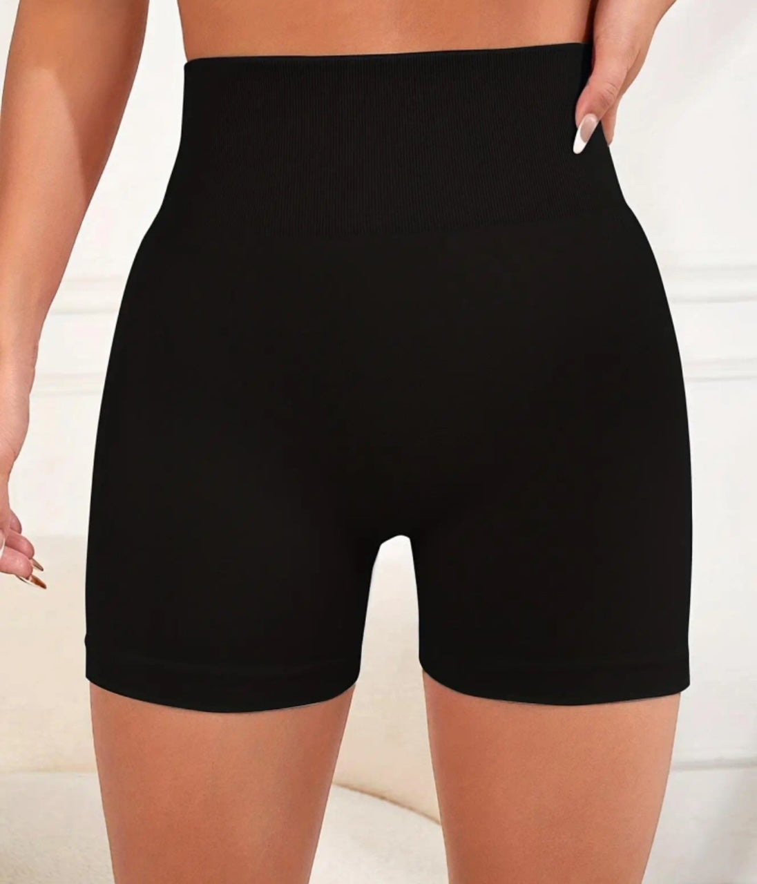 Women's Shorts Solid Color High Waist Sports