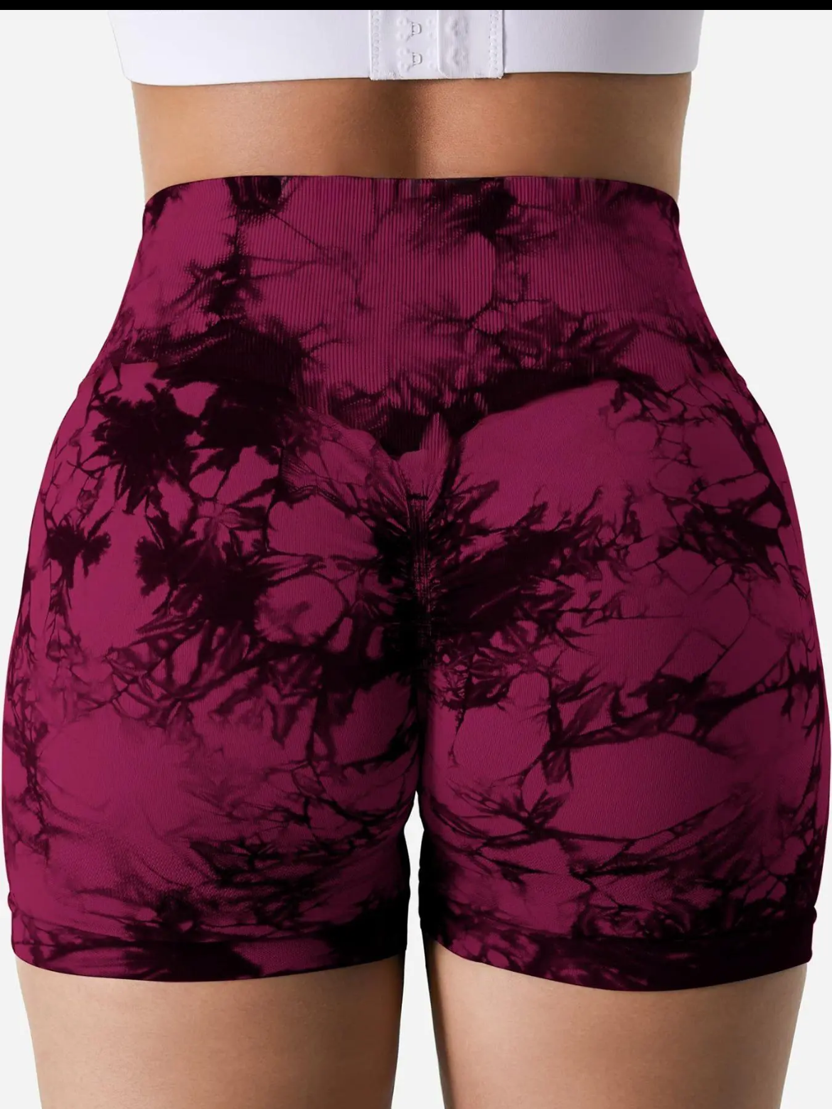Tie Dye Print High Waist Sport Shorts