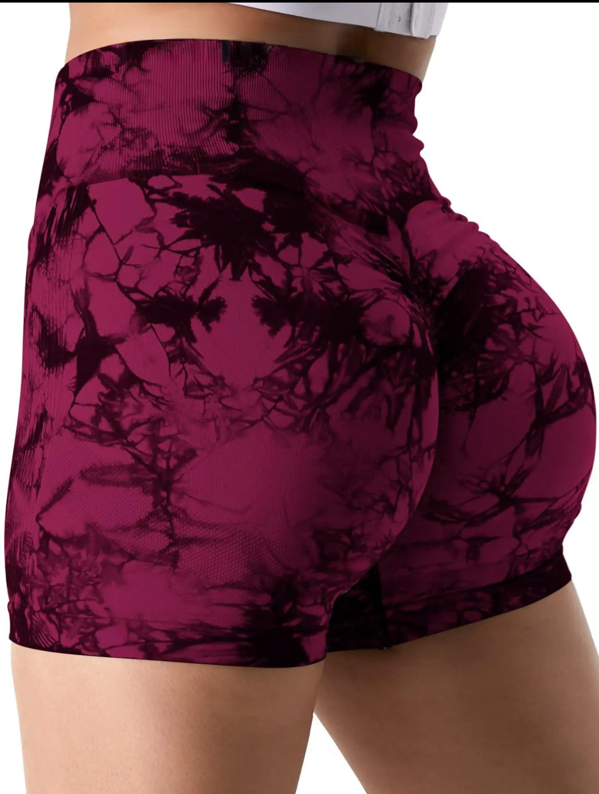 Tie Dye Print High Waist Sport Shorts