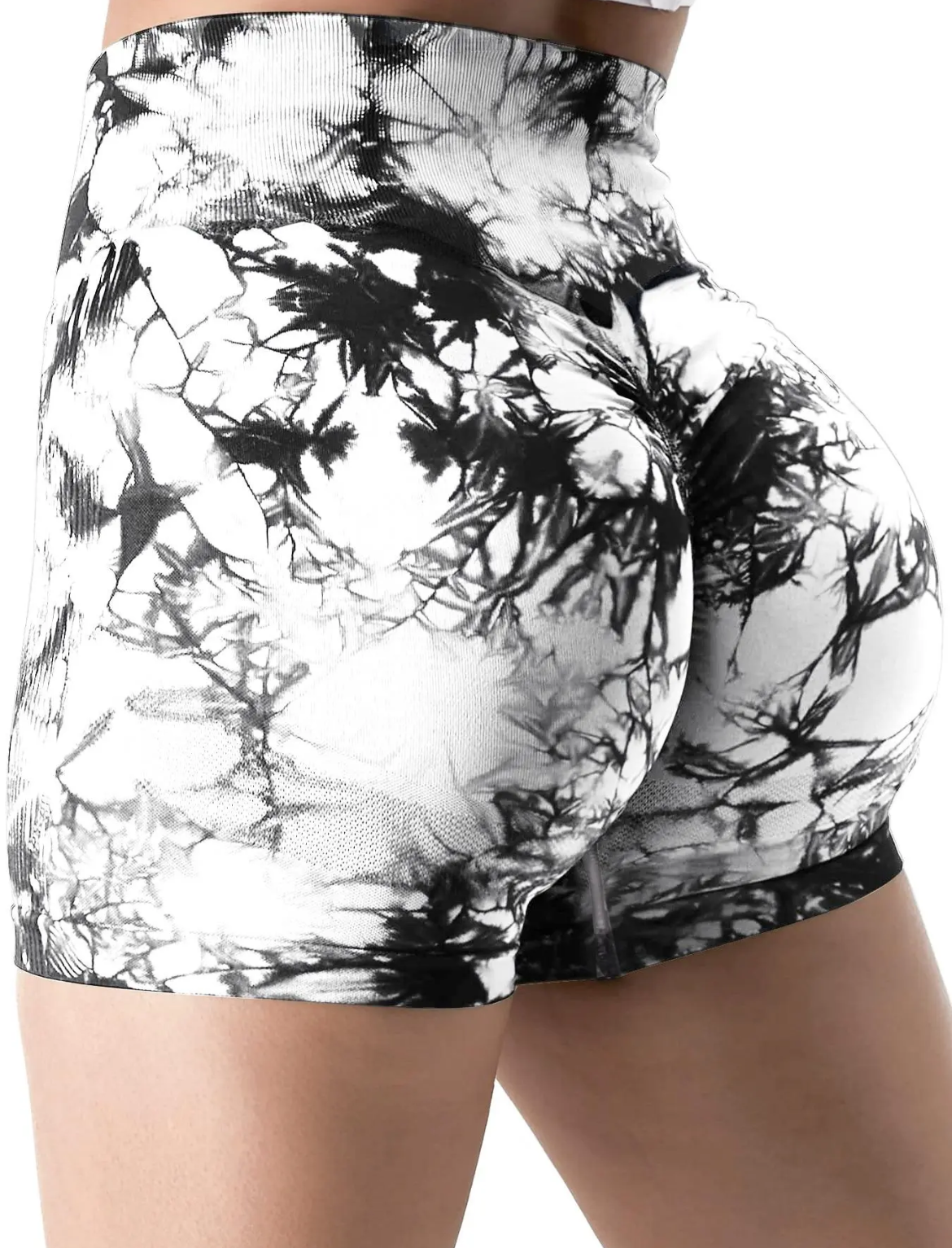 Tie Dye Print High Waist Sport Shorts