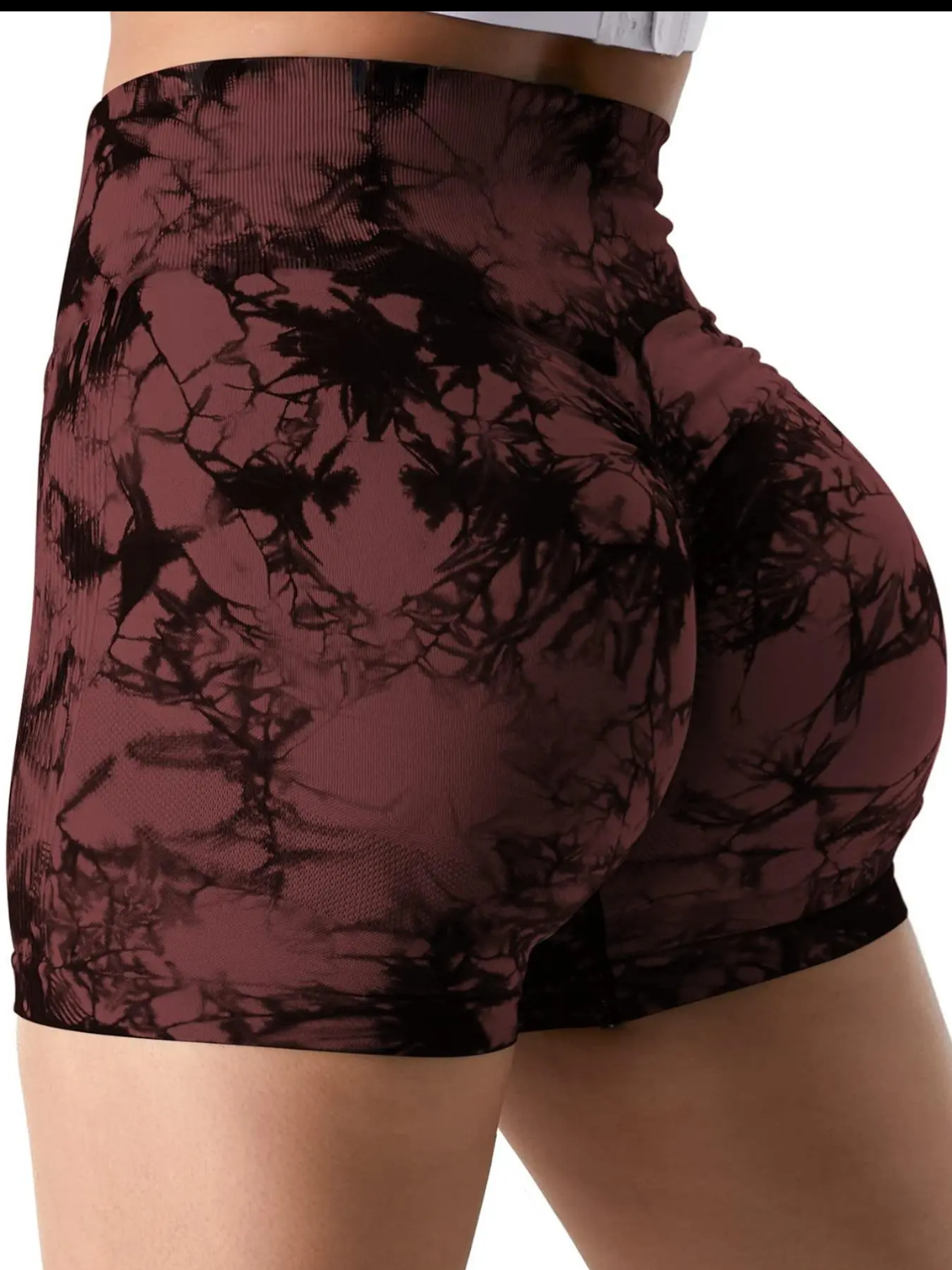 Tie Dye Print High Waist Sport Shorts