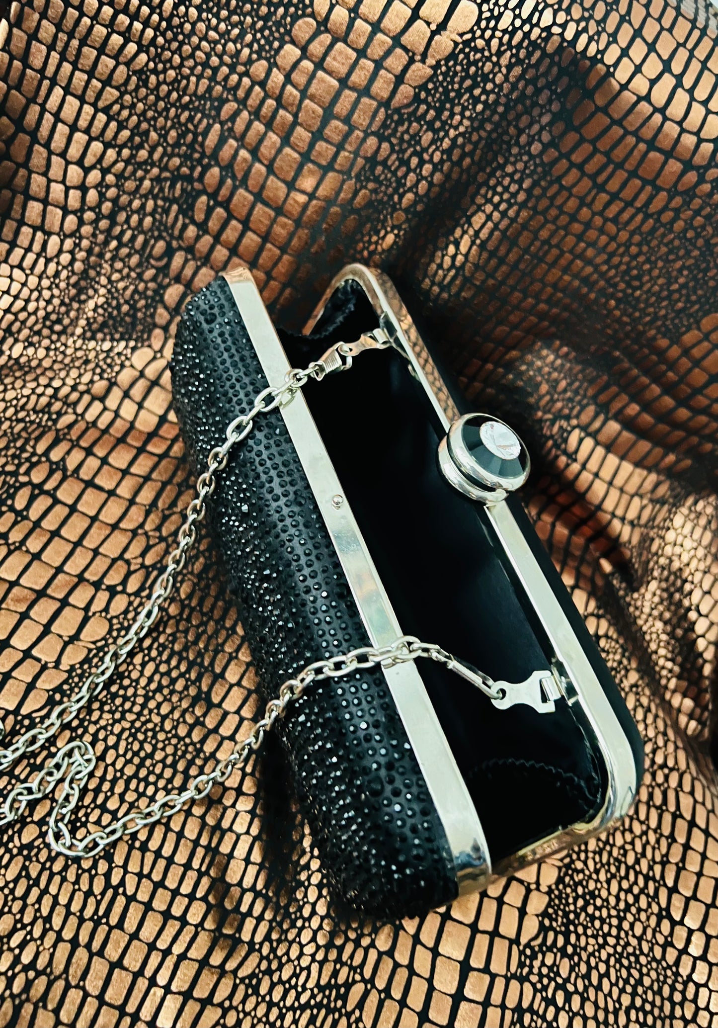 EVENING BAG CLUTCH SHOULDER W/ CHAIN