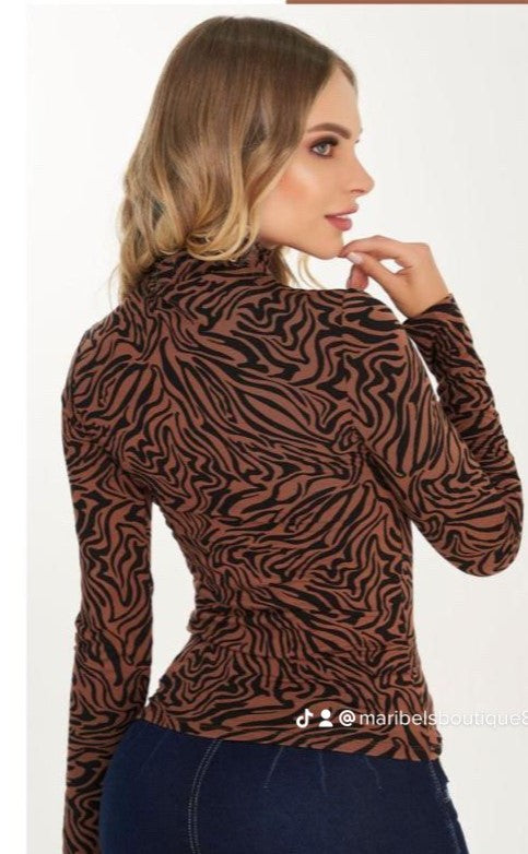 Blusa Animal Print Mujer