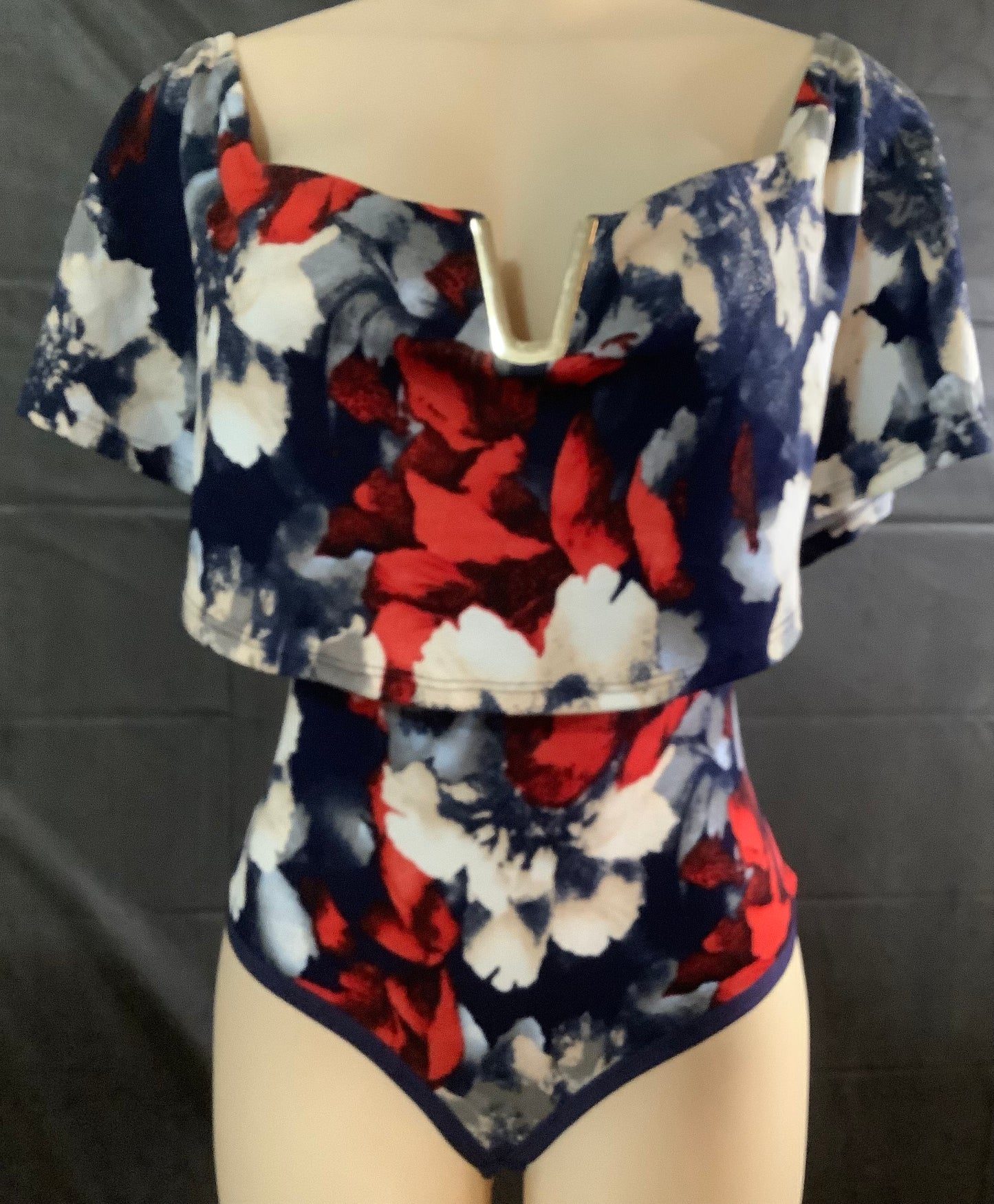 Body Scuba Azul Flores