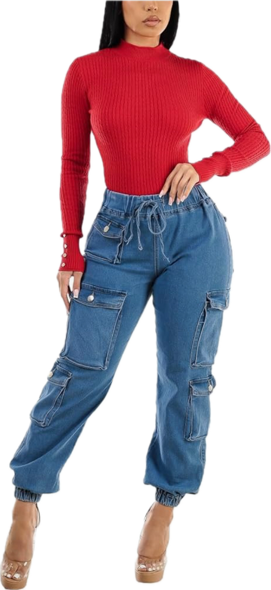 Cargo Denim Jogger Jeans