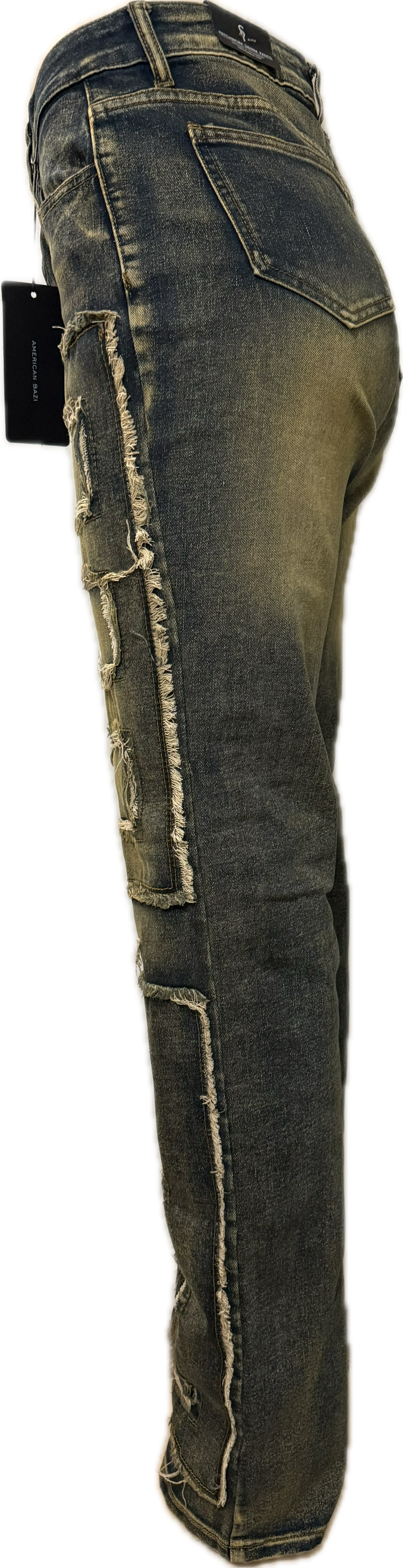 High Waisted Straight Leg Patch..