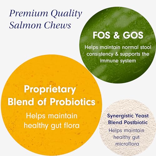 PetLab Co. Probiotics for Dogs, Support Gut Health, Diarrhea, Digestive Health & Seasonal Allergies - Salmon Flavor - 30 Soft Chews