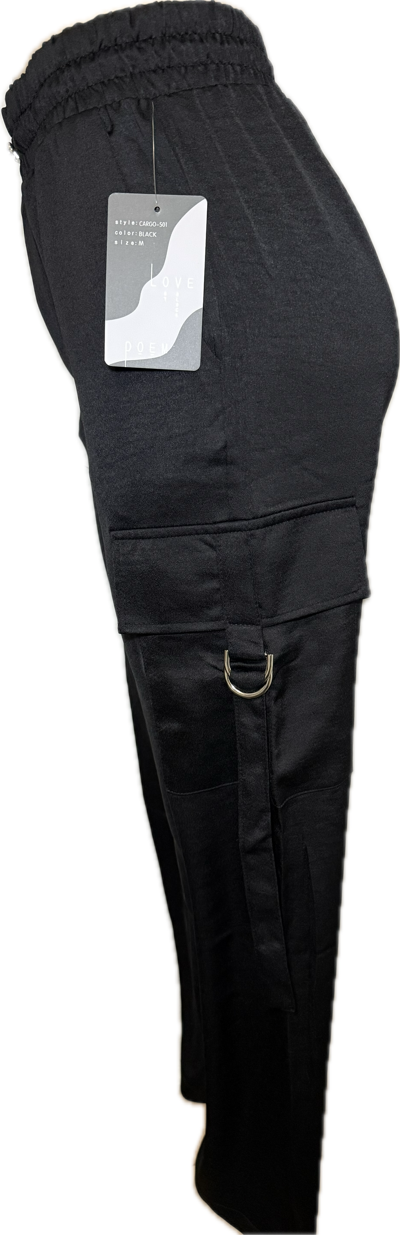 Satin cargo pants