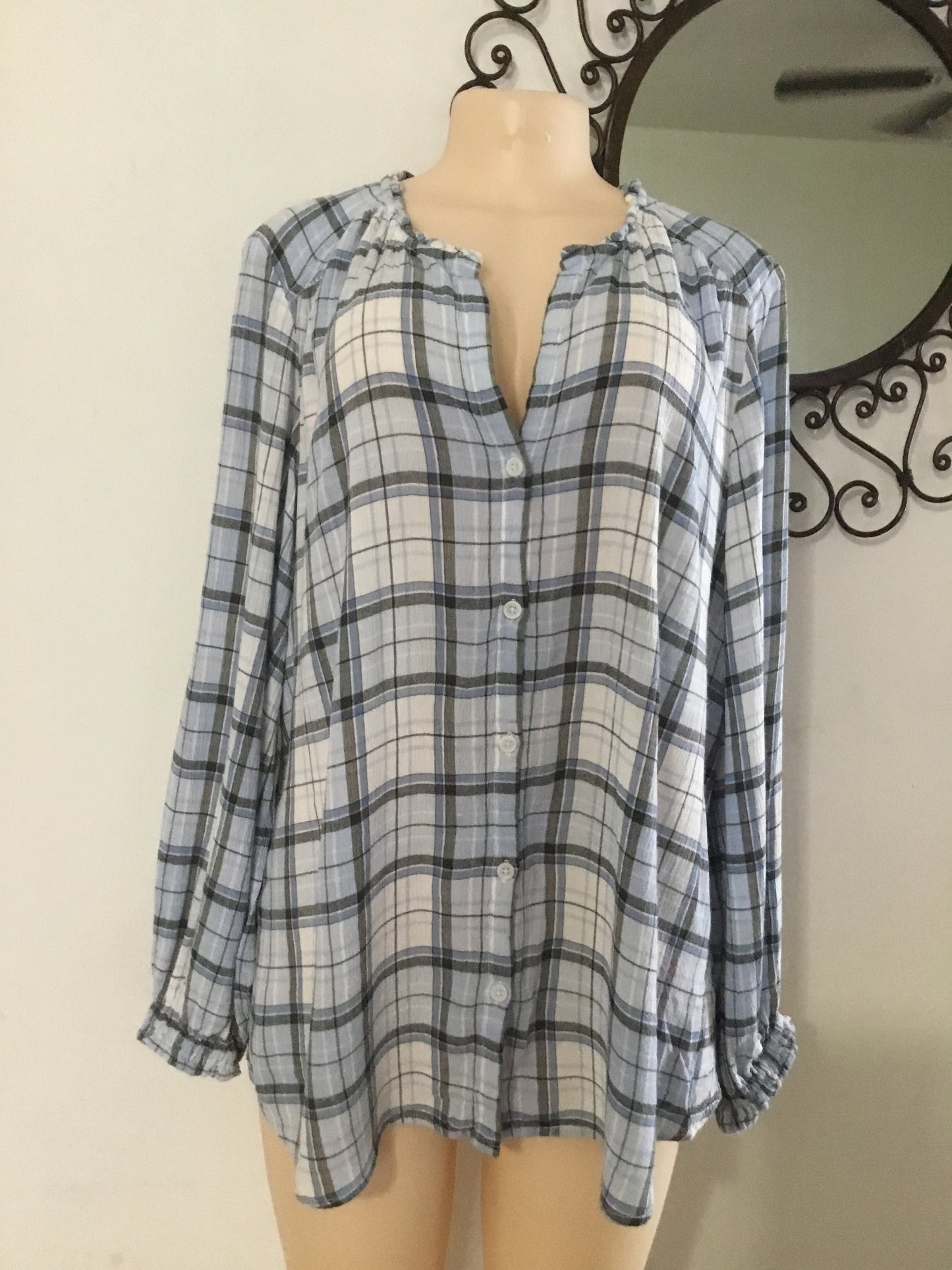 Beach Lunch Lounge plaid tunic