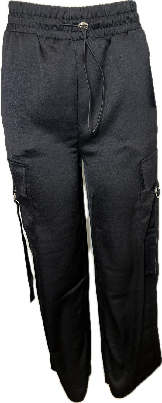 Satin cargo pants