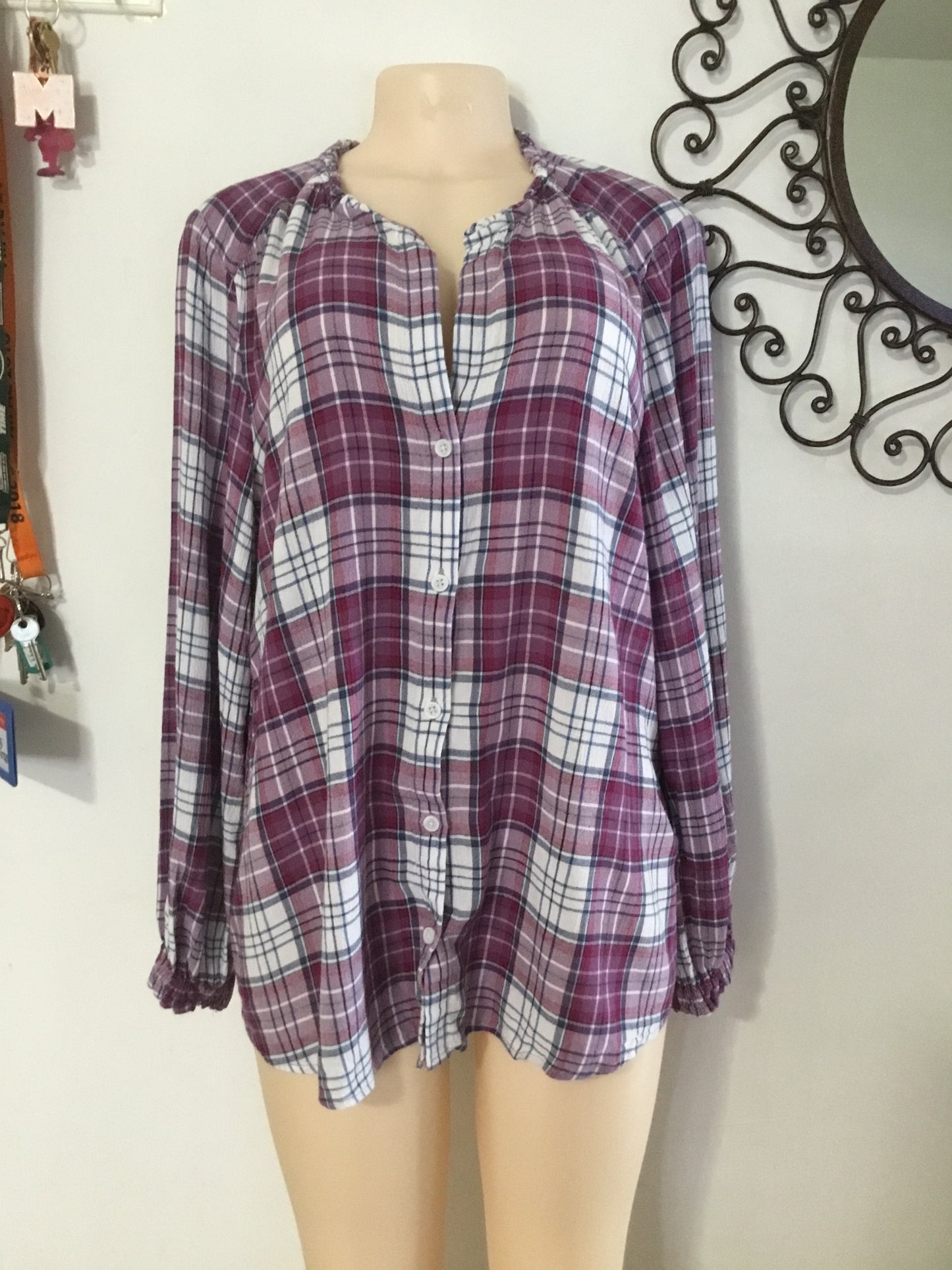 Beach Lunch Lounge plaid tunic