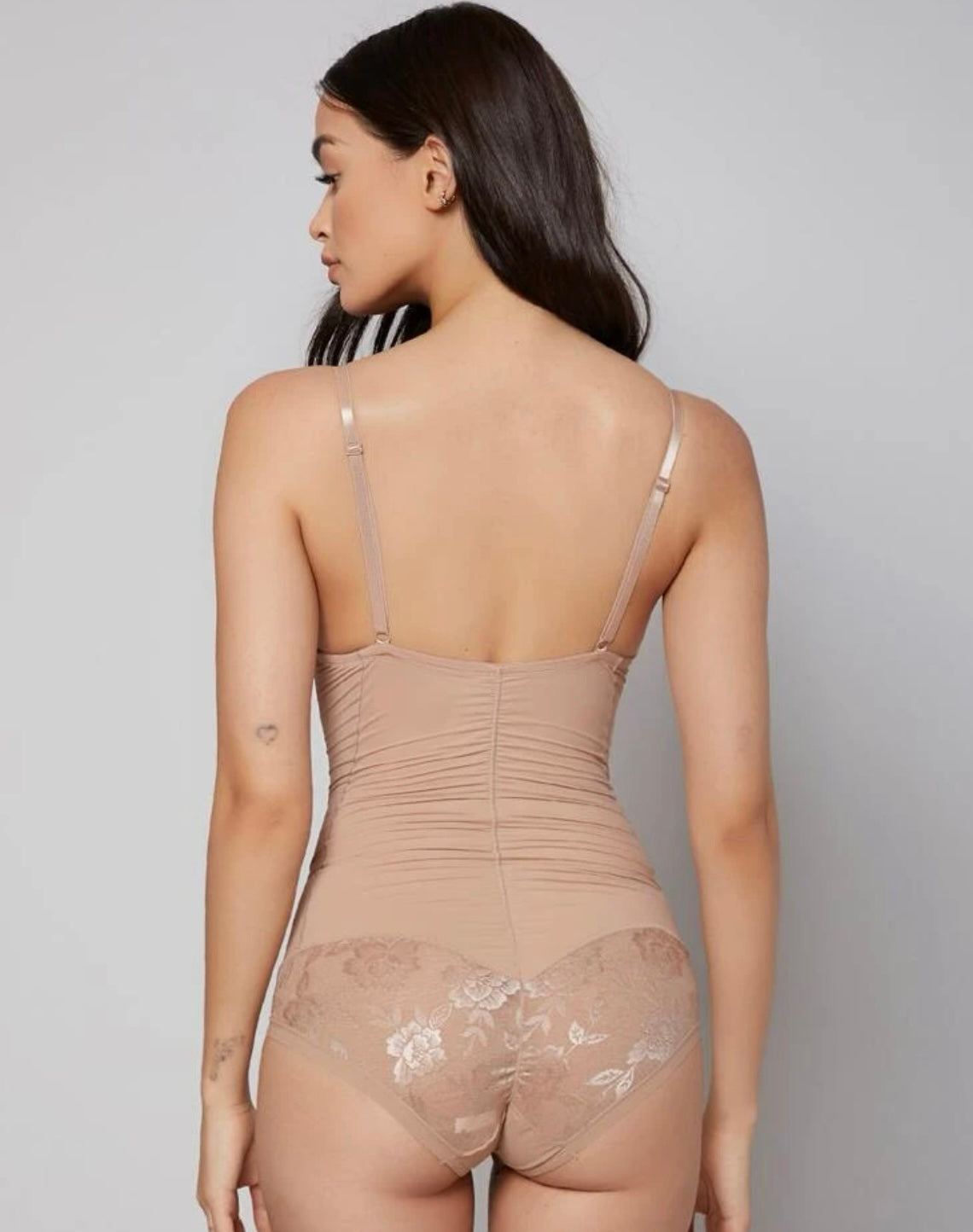 Lightly Shaping No Show Underwire Comfortable Shapewear Teddy Bodysuit