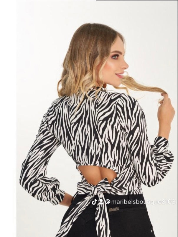 Blusa Corta Zebra